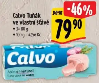 Calvo Tuňák ve vlastní šťávě