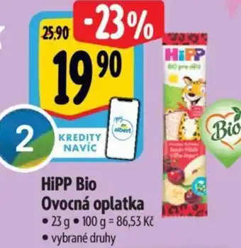 Albert HiPP Bio Ovocná oplatka nabídka