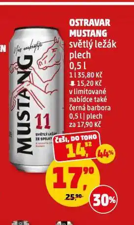 Penny Market Pivo ostravar mustang nabídka
