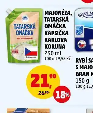 Penny Market Majonéza, tatarská omáčka kapsička nabídka