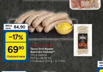 Tesco Tesco grill master bavorská klobása nabídka