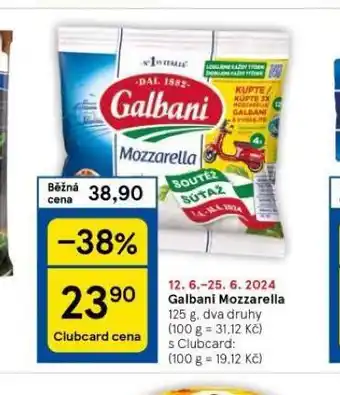 Tesco Galbani mozzarella nabídka