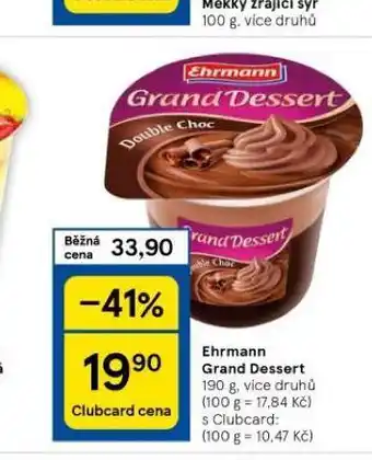 Tesco Ehrmann grand dessert nabídka