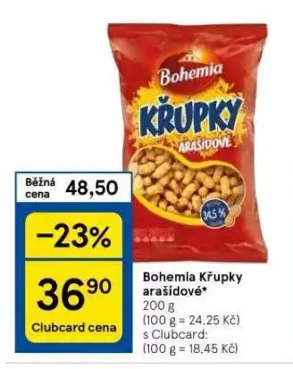 Tesco Bohemia křupky arašídové nabídka