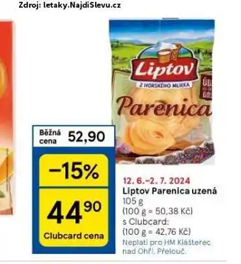 Tesco Liptov parenica uzená nabídka