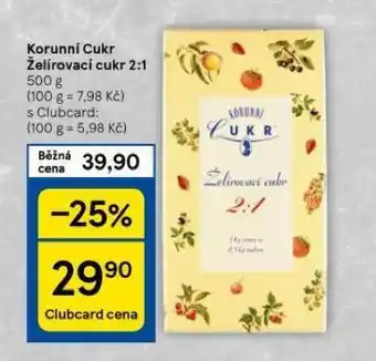 Tesco Korunní cukr želírovací 2:1 nabídka