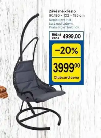 Tesco Závěsné křeslo nabídka