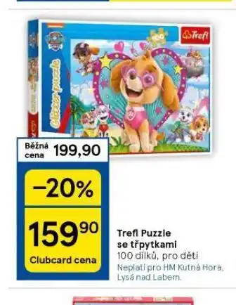 Tesco Trefl puzzle se třpytkami nabídka