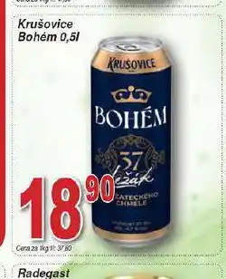 Hruška Pivo krušovice bohém nabídka