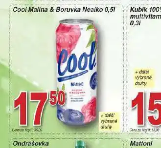 Hruška Cool malina & borůvka nealko nabídka