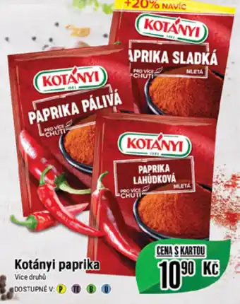 Tamda Foods Kotányi paprika nabídka