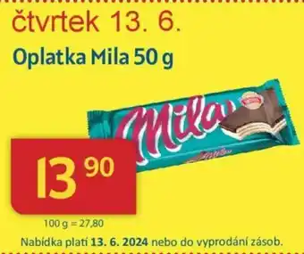 Kubík potraviny Oplatka Mila 50 g nabídka