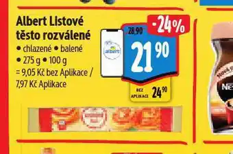 Albert Listové těsto rozválené nabídka