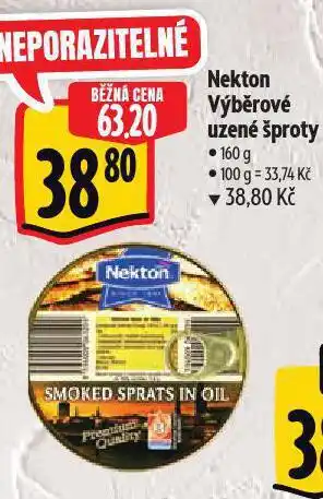 Nekton výběrové šproty uzené v oleji