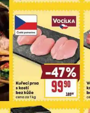 Billa Kuřecí prsa s kostí bez kůže nabídka