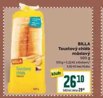 Billa Billa toustový chléb nabídka