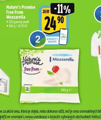 Albert Free from mozzarella nabídka