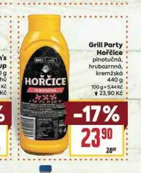 Billa Grill party hořčice nabídka