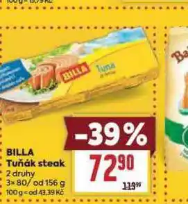 Billa Billa tuňák steak nabídka