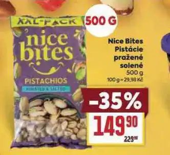 Billa Nice bites pistácie pražené solené nabídka