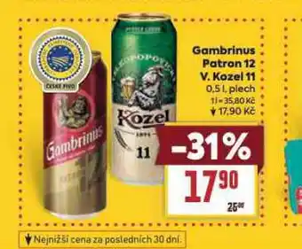 Billa Pivo gambrinus patron 12 nabídka
