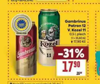 Billa Pivo velkopopovický kozel 11 nabídka