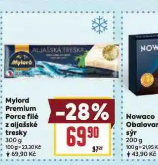 Billa Mylord premium porce filé z aljašské tresky nabídka