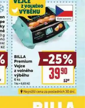Billa Billa premium vejce z volného výběhu nabídka