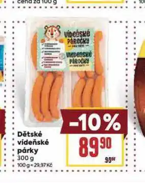 Billa Dětské vídeňské párky nabídka