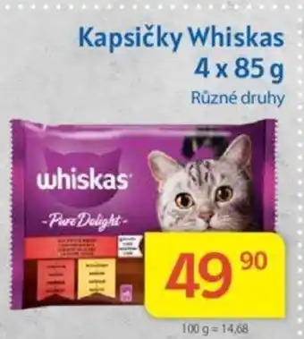 Kubík potraviny Kapsičky Whiskas 4 x 85 g nabídka