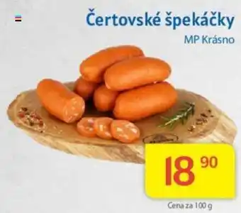 Kubík potraviny Čertovské špekáčky nabídka