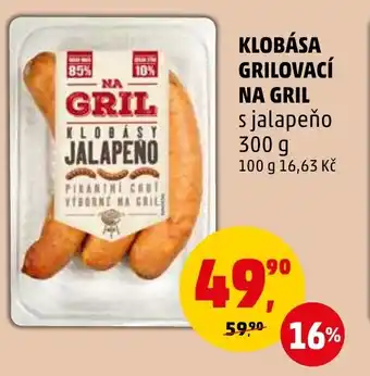 Penny Market KLOBÁSA GRILOVACÍ NA GRIL nabídka