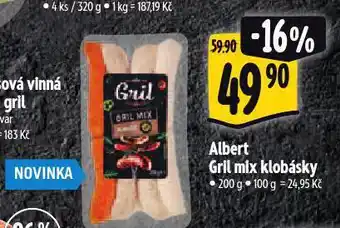 Albert Gril mix klobásky nabídka