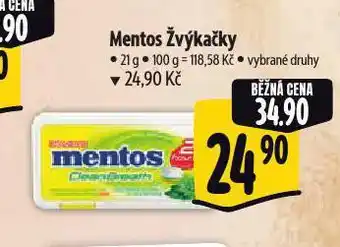 Albert Mentos žvýkačky nabídka