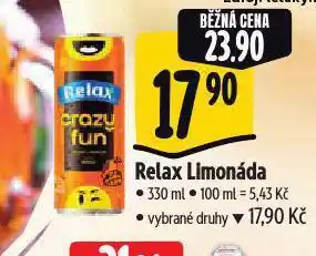 Albert Relax limonáda nabídka