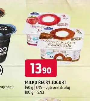 Terno Milko řecký jogurt nabídka