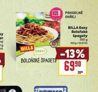 Billa Billa easy boloňské špagety nabídka