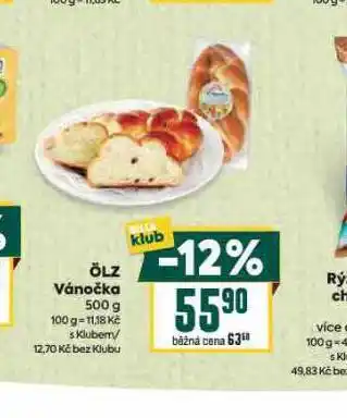 Billa Ölz vánočka nabídka