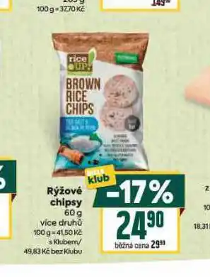 Billa Rýžové chipsy nabídka