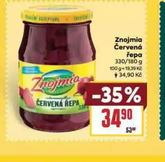 Billa Znojmia červená řepa nabídka