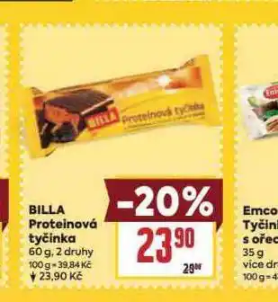 Billa Billa proteinová tyčinka nabídka