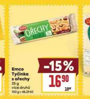 Billa Emco tyčinka s ořechy nabídka