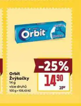 Billa Orbit žvýkačky nabídka