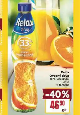 Billa Relax ovocný sirup nabídka