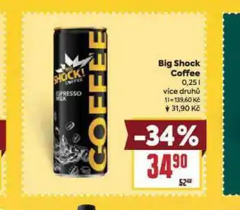 Billa Big shock coffee nabídka