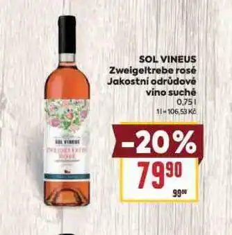 Billa Sol vineus zweigeltrebe rosé nabídka