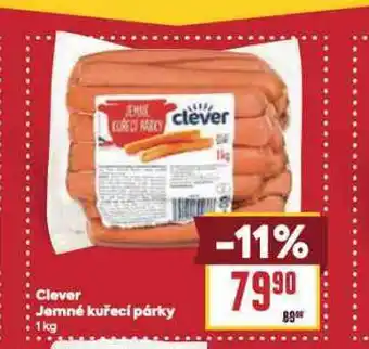 Billa Clever jemné kuřecí párky nabídka