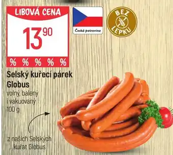 Globus Selský kuřecí párek Globus nabídka
