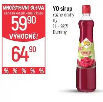 Globus YO sirup 0.7L nabídka