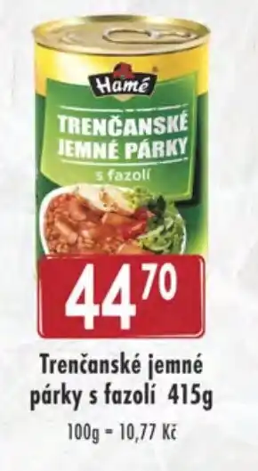 Trenčanské jemné párky s fazolí 415g